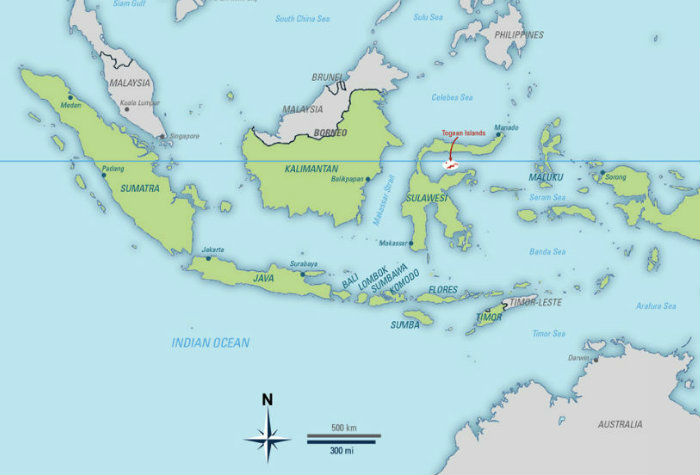 Togean Islands Map - Discover Your Indonesia